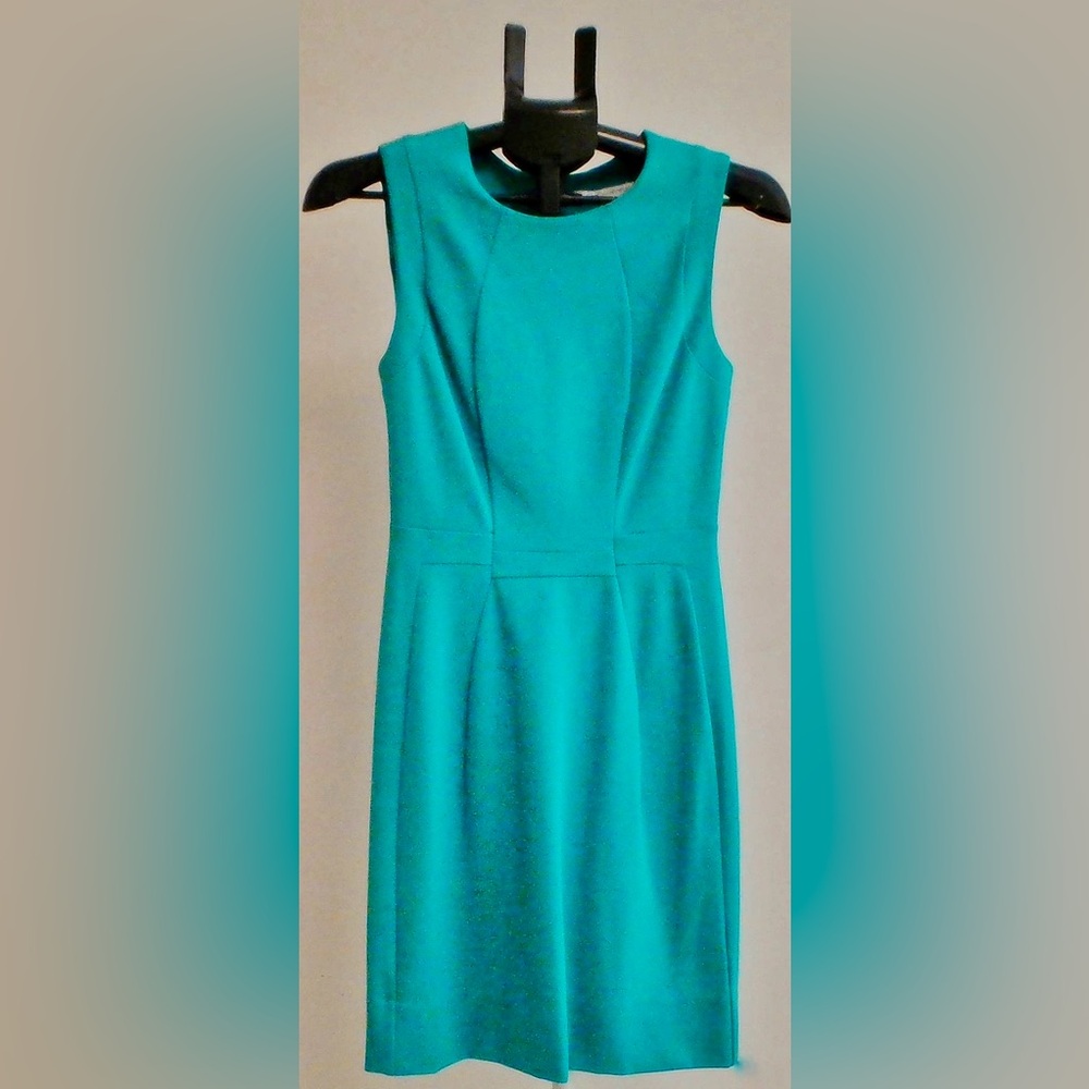 ✨Diane von Furstenberg Teal Tailored Sheath Dress – Size Small, New